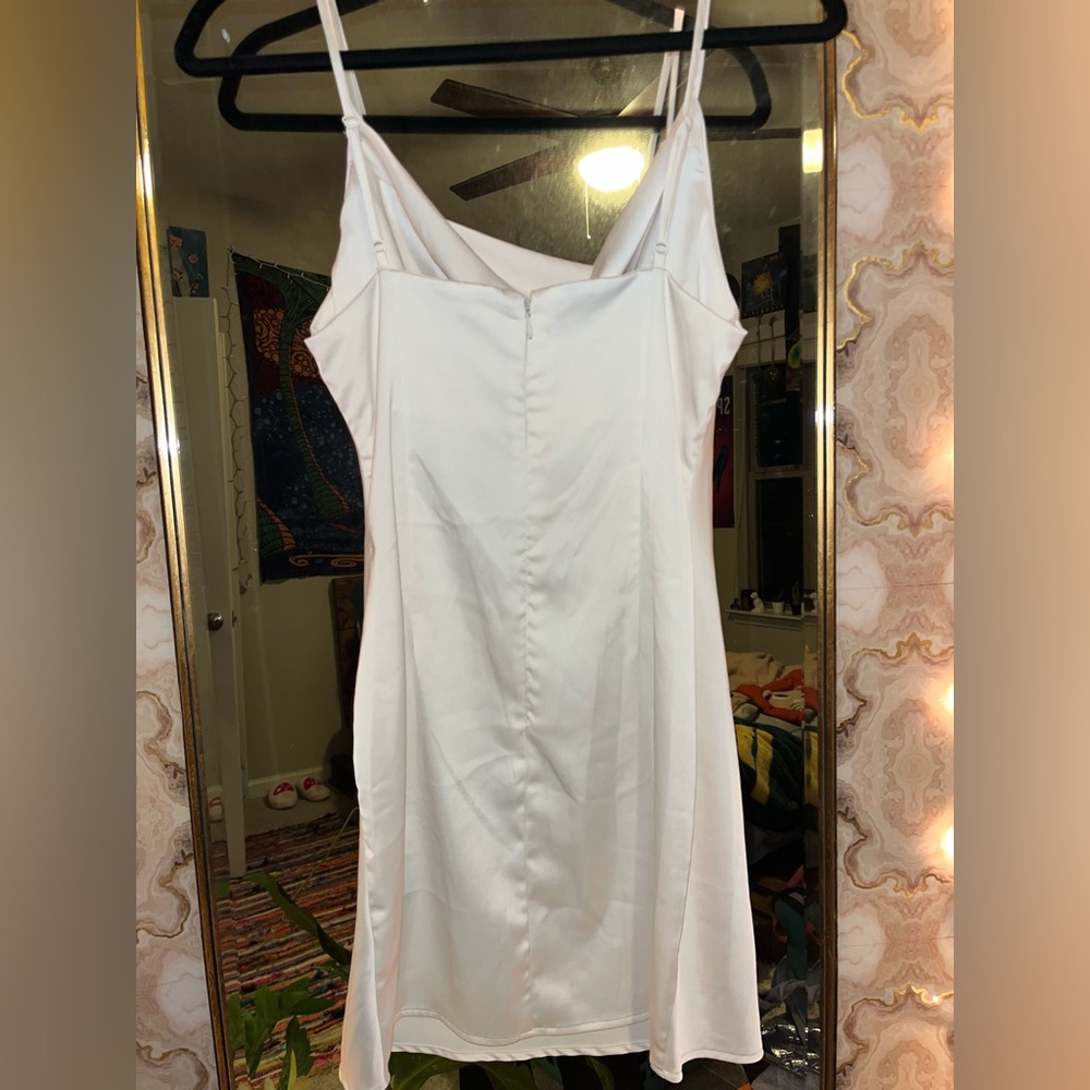 Urban Outfitters White Cowl Neck Slip Dress - Picture 5 of 5
